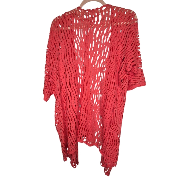 Erin London Coral open-front cardigan with a cutout pattern - Picture 2 of 5